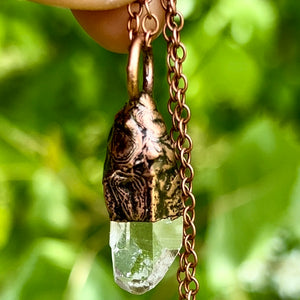 Copper Dipped Quartz Necklace