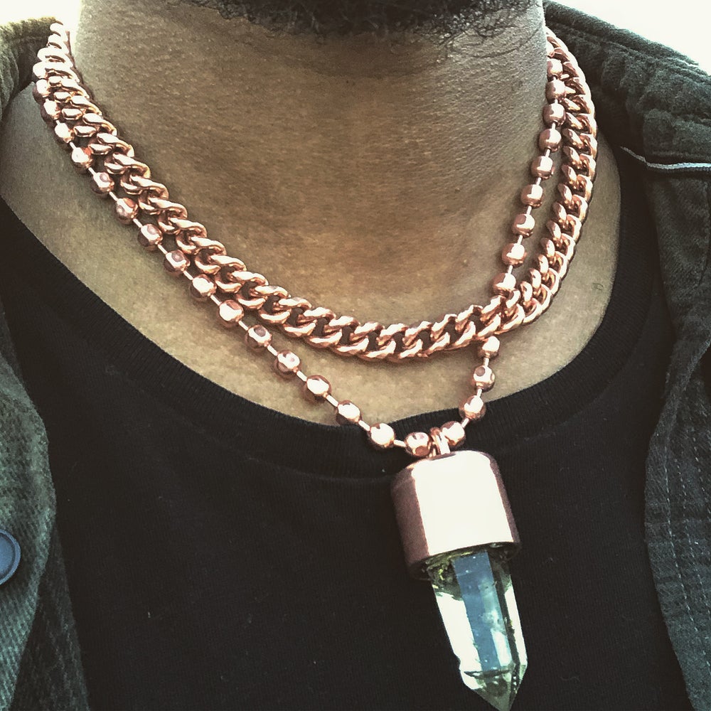 Copper Cuban Link Necklace 9.4mm