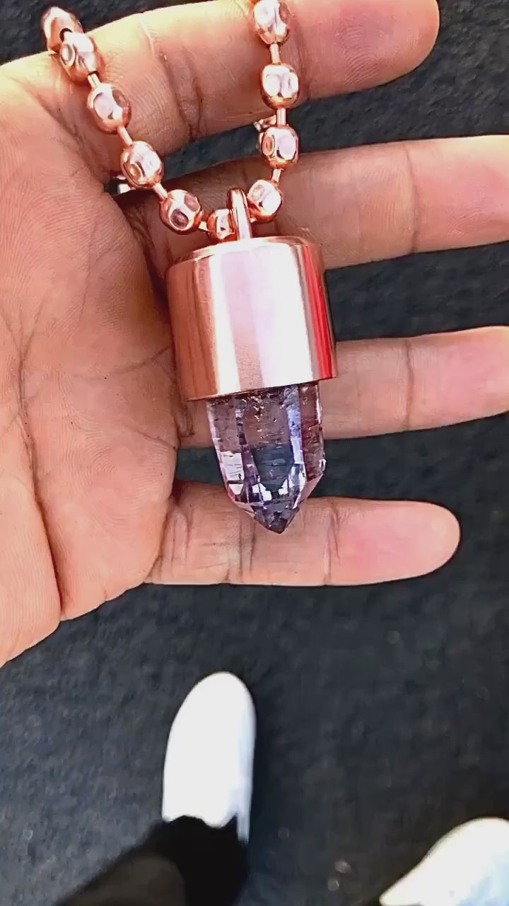 Vera Cruz Amethyst Crystal Key Necklace
