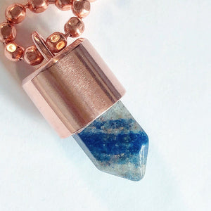 Lapis Lazuli Crystal Key Necklace