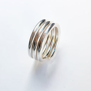 Triple Wrapped .999 Fine Silver Rings