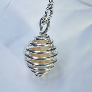 Pure Silver Citrine Crysta Hive Necklace