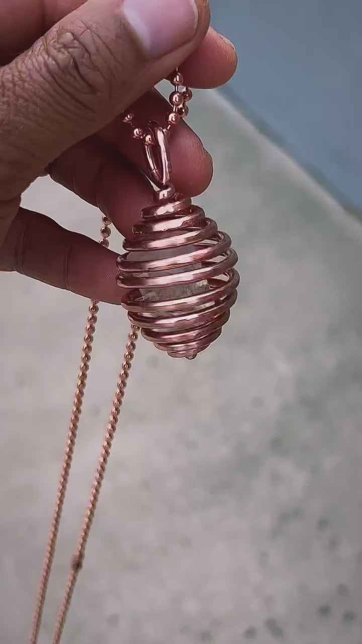 Quartz Crystal Hive Necklace