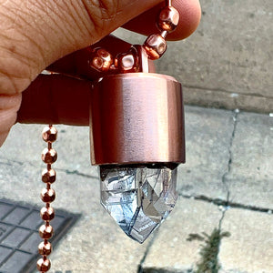 Quartz Crystal Key Necklace