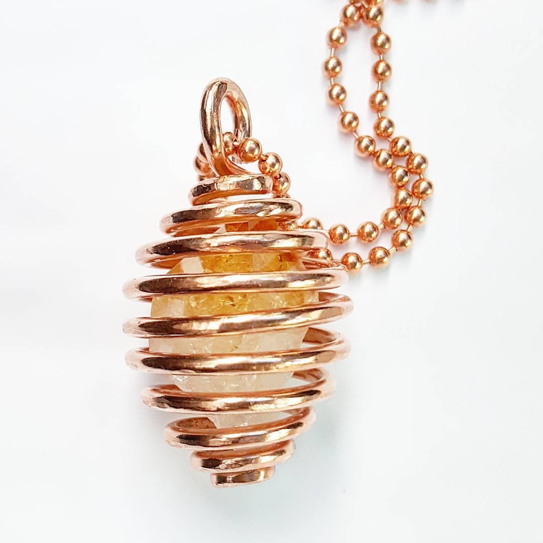 Citrine Crystal Hive Necklace