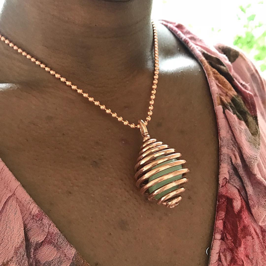 Jade Crystal Hive Necklace